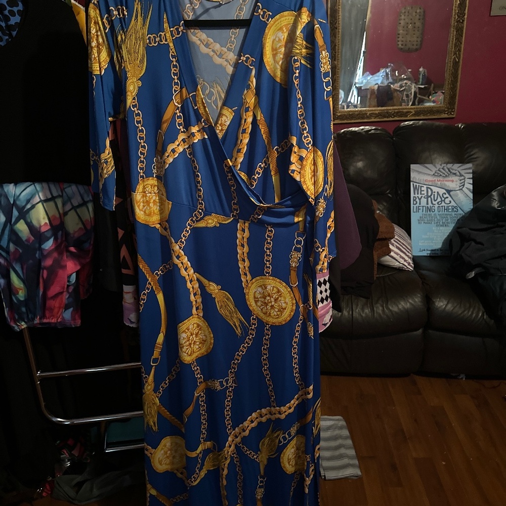 Chain Link Inspired Maxi Dress